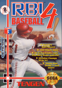 RBI Baseball 4 box art for Sega Mega Drive